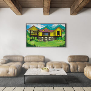 digital art vector "rumah adat"