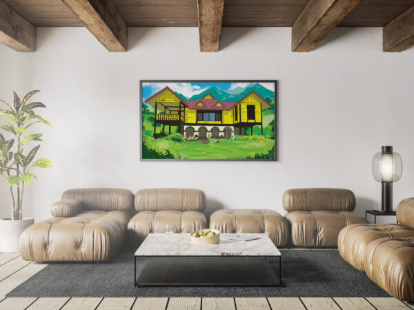 digital art vector "rumah adat"