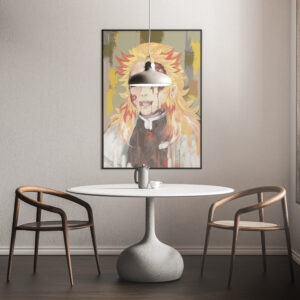 wall art anime "rengoku"