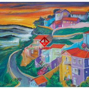 oil pastel landscape painting