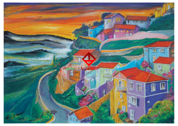 oil pastel landscape painting