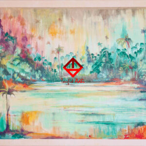 oil pastel on canvas
