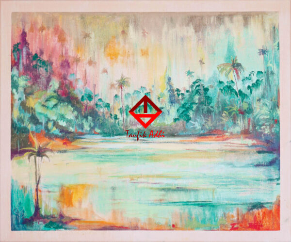 oil pastel on canvas