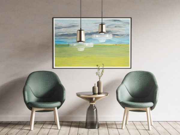 oil pastel landscape painting - Gambar 2