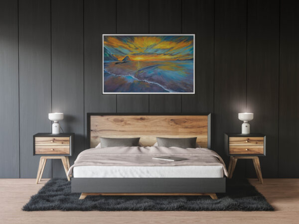 oil pastel landscape painting - Gambar 2