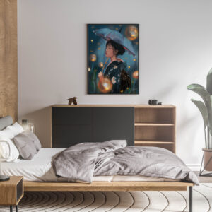 Portrait Wall Art "umbrella Girl"